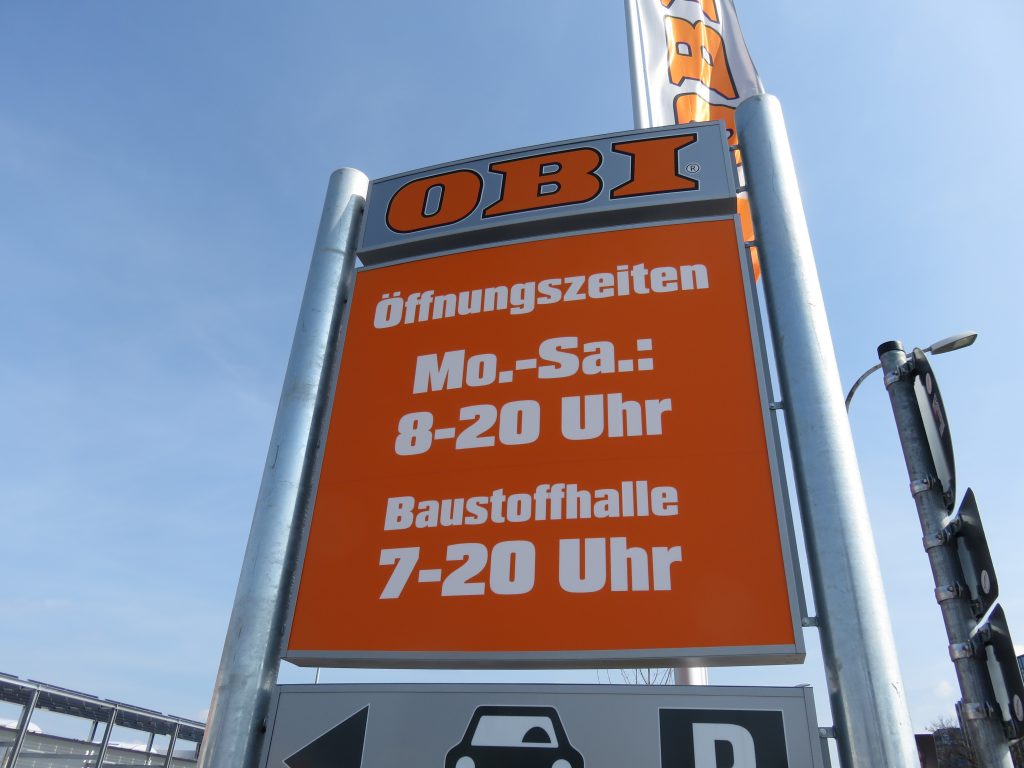 Öffnungszeiten OBI Haid Freiburg